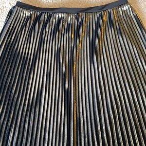 Gold and black pleated skirt, NEVER WORN!